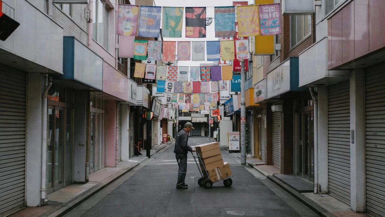 Shoppers on Takeshita Street in Harajuku, Tokyo, Japan